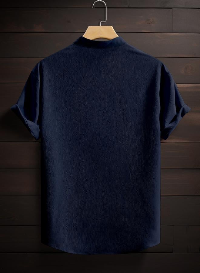 تايك تو قميص بأكمام قصيرة وياقة ماندارين - Image 3